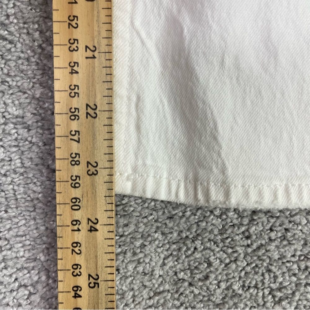 Abercrombie & Fitch Jeans Women's 26 Short White Ankle Straight High Rise Ripped - Picture 9 of 11